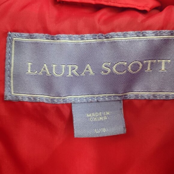 Laura Scott Red Quilted Mock-Neck Puffer Vest - Picture 6 of 8